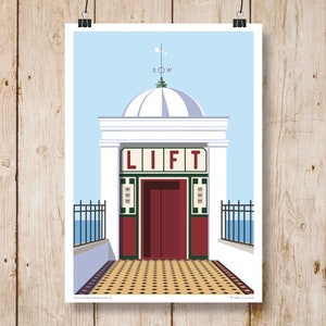 Ramsgate East Cliff Lift, Kent. Travel Poster. A4, A3, A2, A1. Other sizes now available