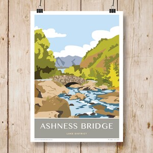 ASHNESS BRIDGE near Keswick, Lake District, Cumbria. A4, A3, A2, A1. Portrait and Landscape available.