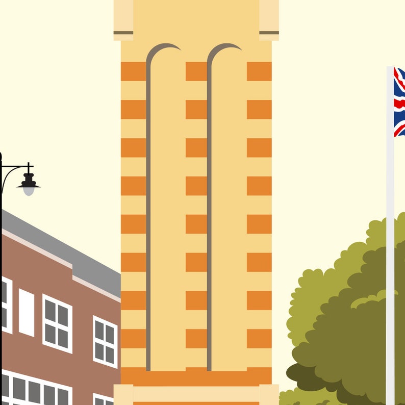 Epsom Surrey. Art Poster. Portrait A4 A3 A2 A1 Etsy