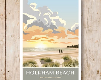 HOLKHAM BEACH SUNRISE, North Norfolk. Portrait A4, A3, A2, A1