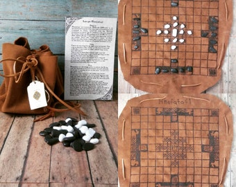 Hnefatafl Leather Game Pouch - Made to order