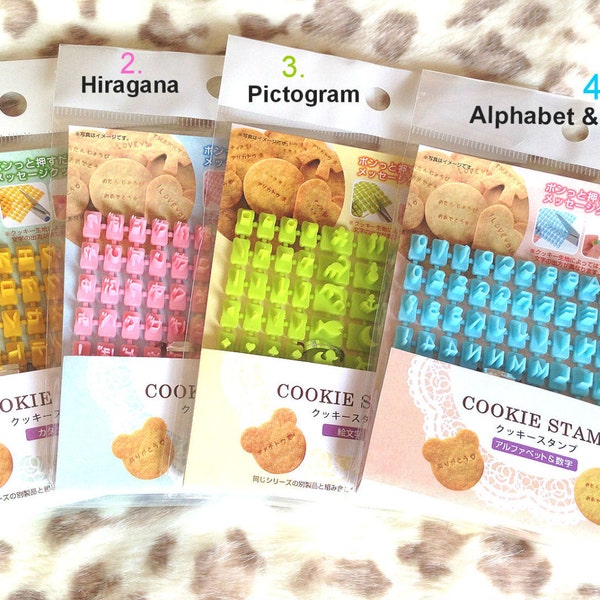 Cookie stamp: Alphabets, Pictures, Symbols, Japanese Text & Speech Bubble Cookie Cutter