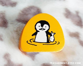 Penguin Goes Fishing : Rubber Stamp