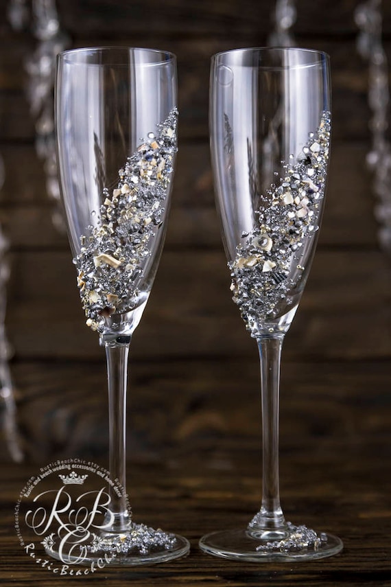 wedding day champagne flutes