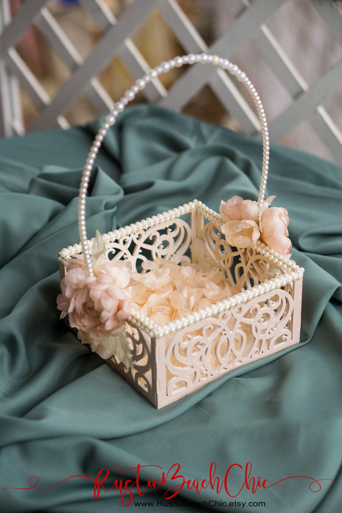 Unique Flower Girl Baskets Pink Wedding Basket Flower Girl Etsy