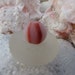 Red & White Striped Beach Glass MARBLE / Lake Erie