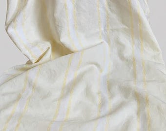 Butter Yellow Jacquard Cotton Duvet Cover | Cottage Floral Cotton Bedding 50x61