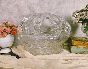 19th Century| American Blown Glass Bridal Bank| Wedding Basket| Flower Frog