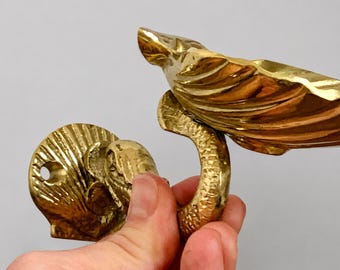 Solid Brass Fish Soap Dish | Italian Fountain Style Coastal Wall Decor