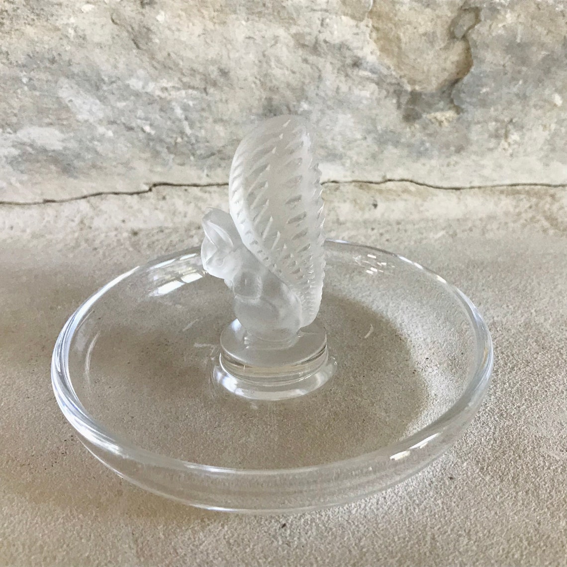 Vintage Lalique France Squirrel Ring Jewelry Dish 3 Etsy