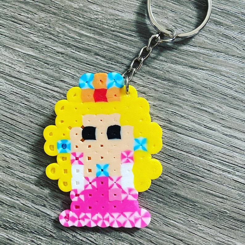 Super Mario Bros. Perler Beads Keychain Zipper Pull Handmade *FAST ...