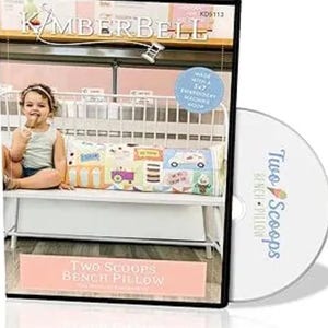 Kimberbell *RETIRED* Two Scoops Bench Pillow Embroidery CD & Embellishment Kit