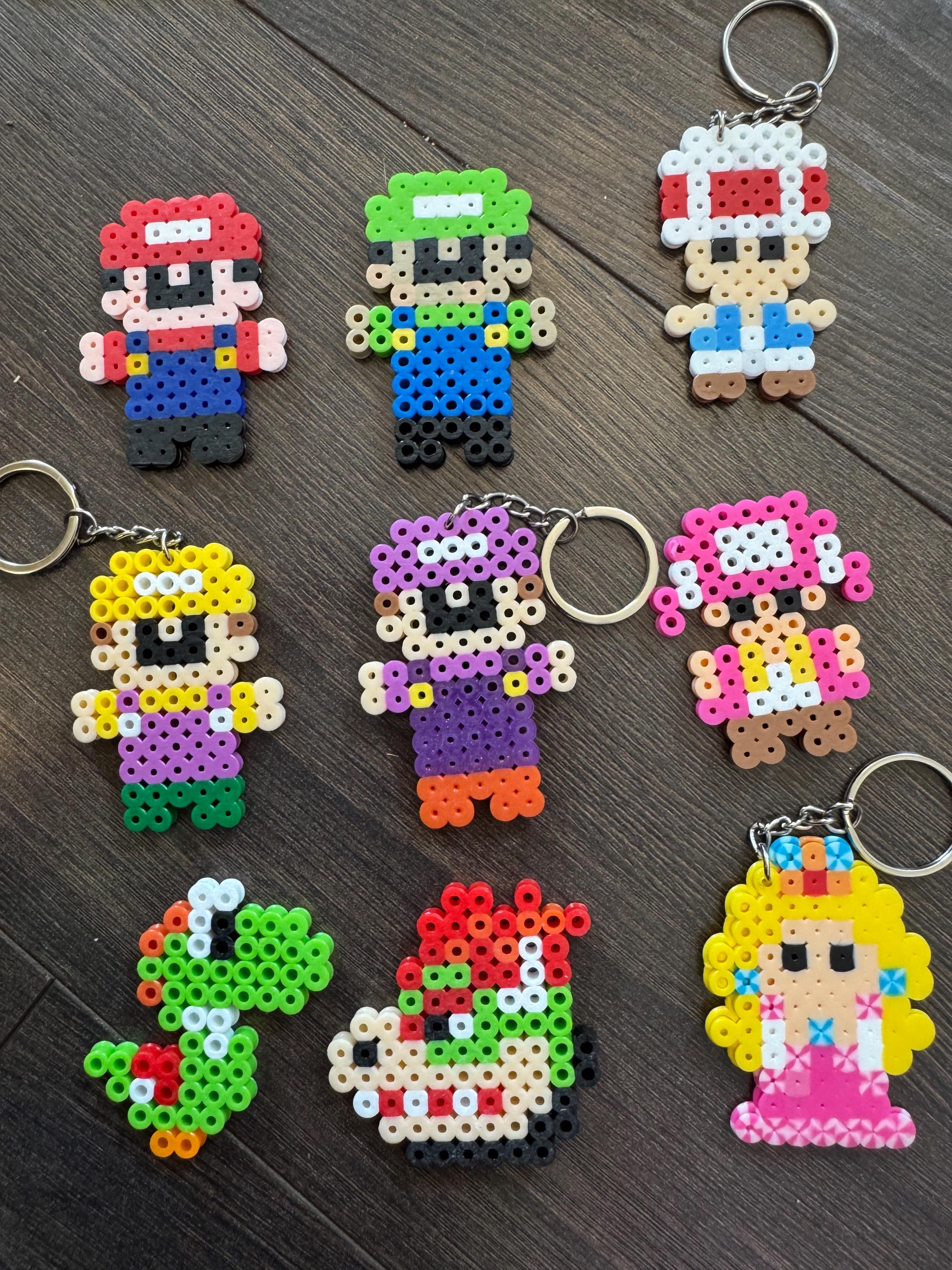 手作りスーパーマリオブラザーズパーラービーズキーホルダー - Etsy 日本