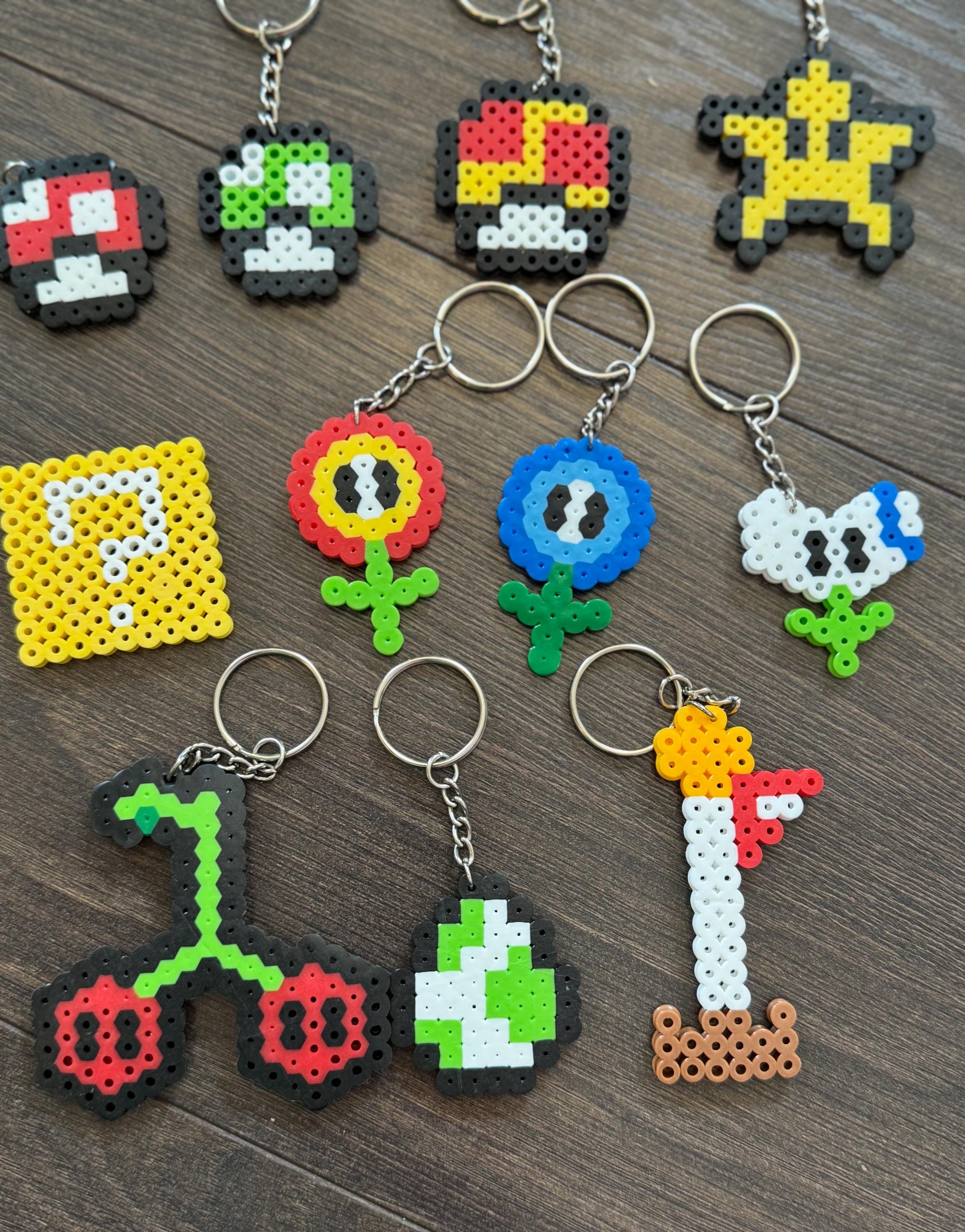手作りスーパーマリオブラザーズパーラービーズキーホルダー - Etsy 日本