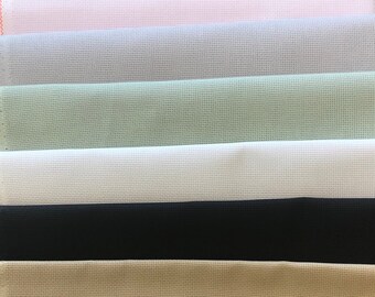 Pearl Silver Grey 18 Count Zweigart Aida cross stitch fabric size options