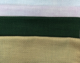 Zweigart Davosa Fabric 18 Count Fat Quarter 18/" x 27/" Cross Stitch 8 Colors
