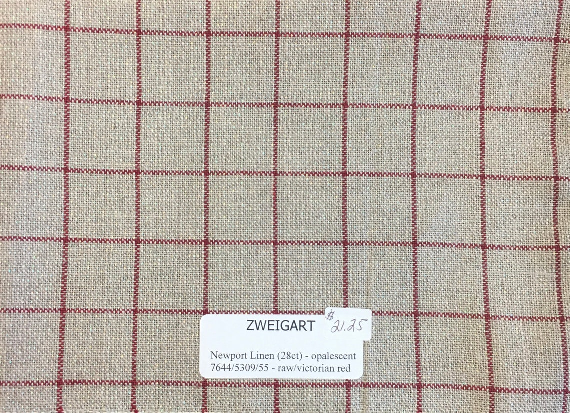 Zweigart Newport Linen 28 Count Cross Stitch Fabric RARE Raw/ | Etsy