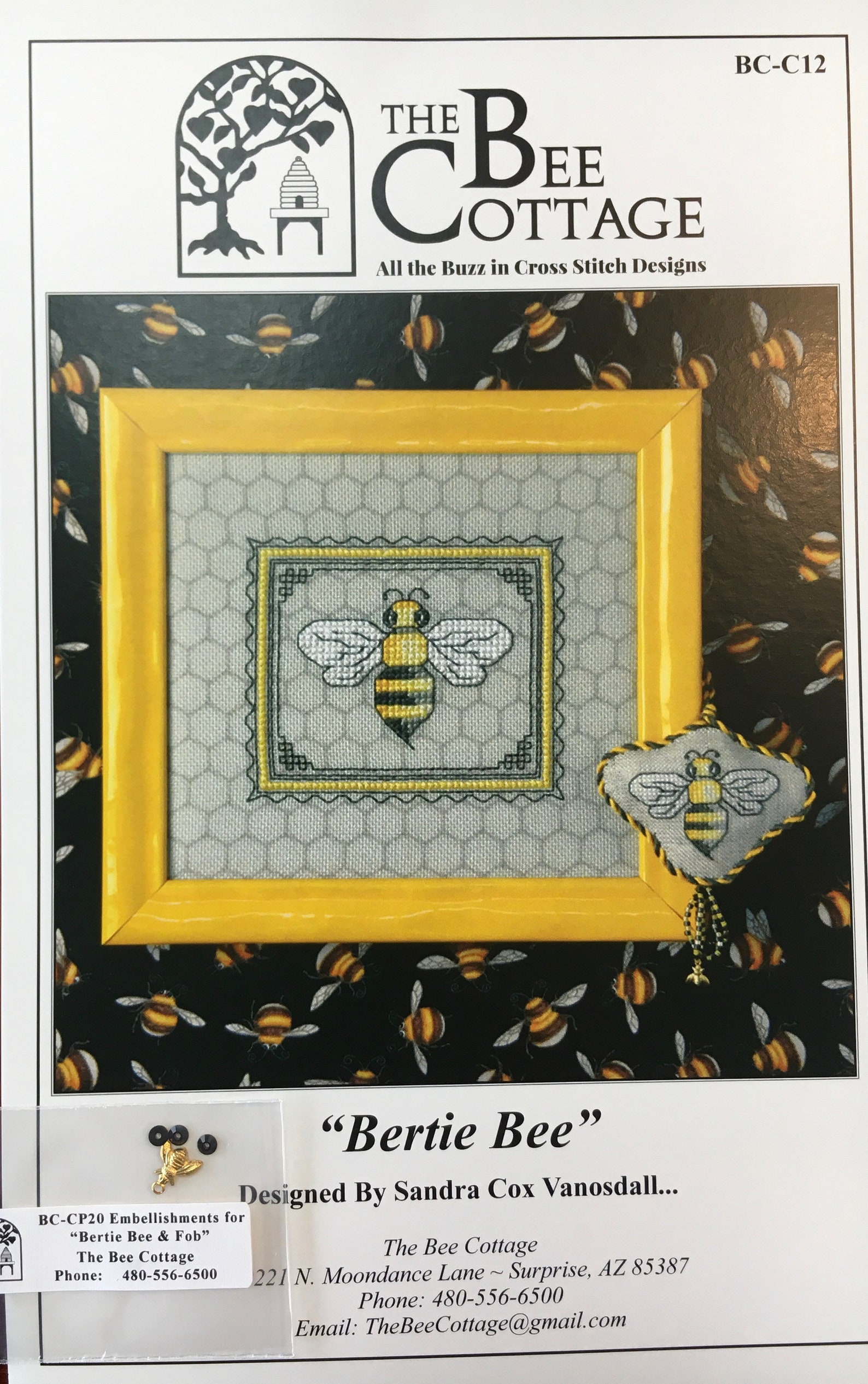 The Bee Cottage Counted Cross Stitch Patterns Bees Pin Cushion Etsy