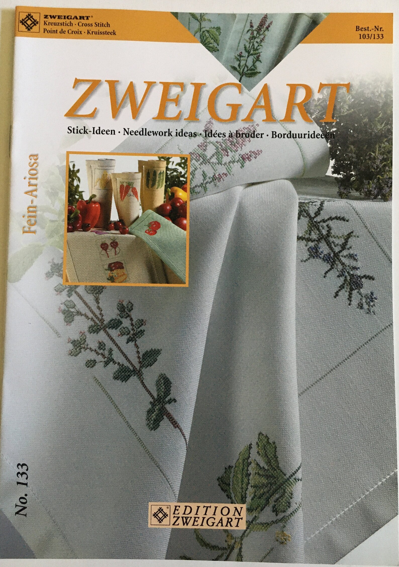 Zweigart Booklet 133 Cross Stitch Pattern Flowers Bears Etsy