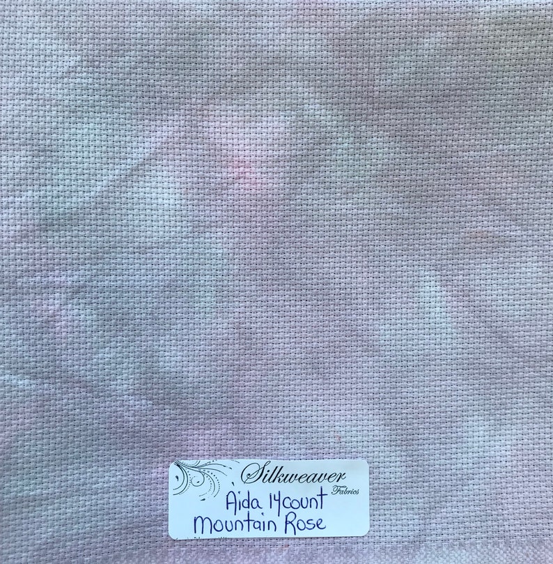 Zweigart Aida 14 Count Hand Dyed by Silkweaver Fabrics 18" x 28" Cross Stitch Zweigart Aida 14 Count Hand Dyed by Silkweaver Fabrics 18" x 28" Cross Stitch