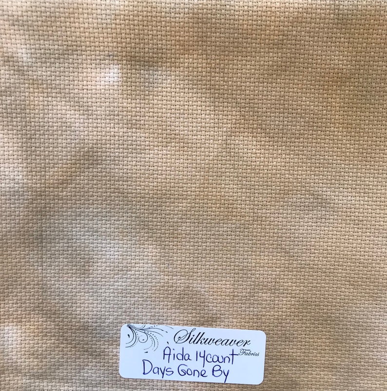 Zweigart Aida 14 Count Hand Dyed by Silkweaver Fabrics 18" x 28" Cross Stitch Zweigart Aida 14 Count Hand Dyed by Silkweaver Fabrics 18" x 28" Cross Stitch