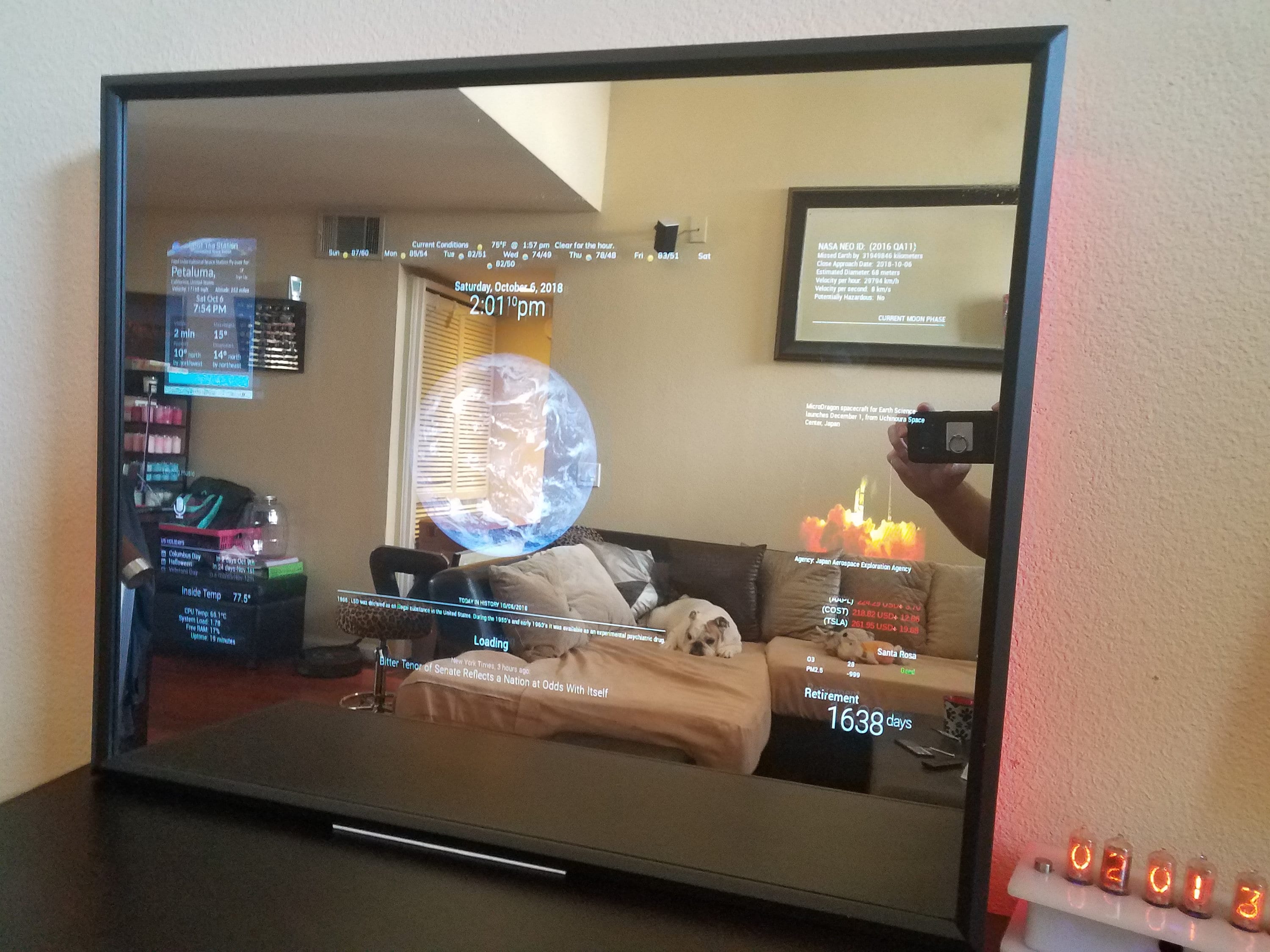 Smart bathroom mirror sale alexa