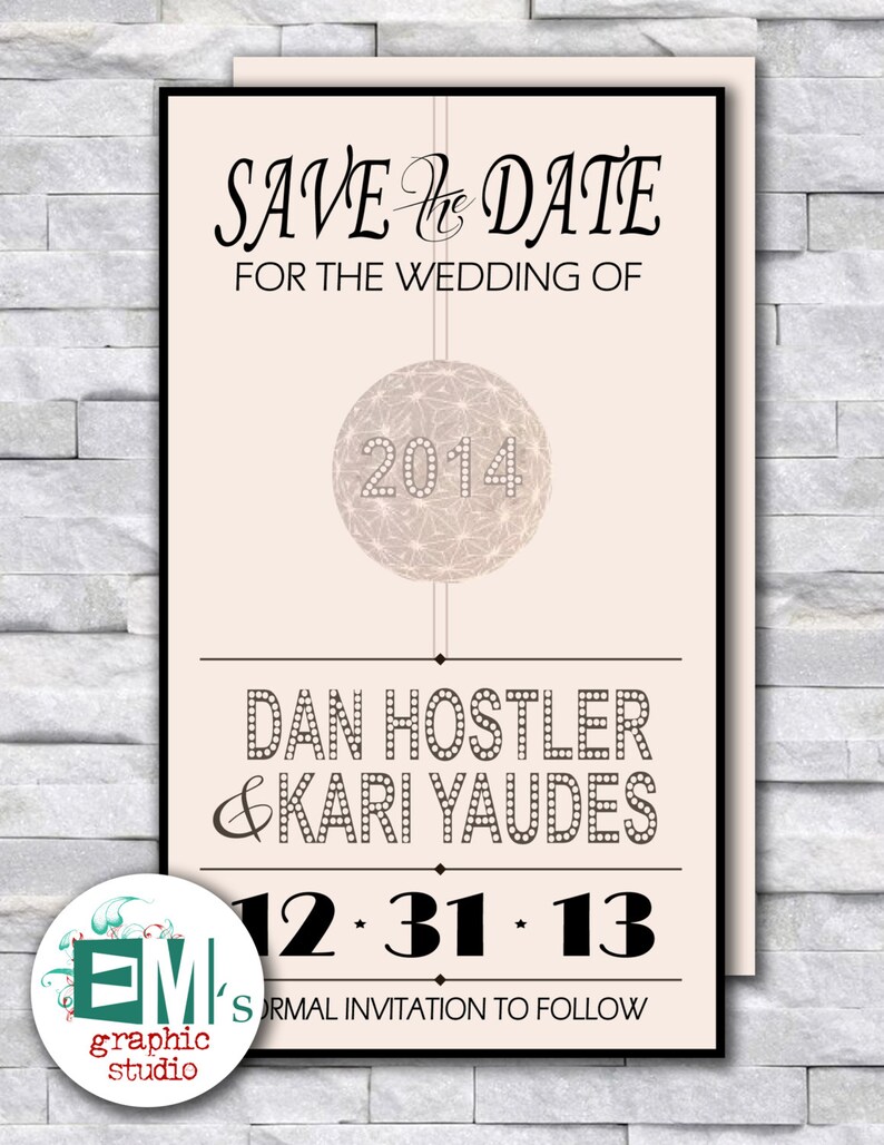 New Years Eve Wedding Invitation RSVP Detailed Card Etsy