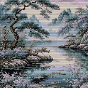 2 Peyote and Loom Patterns - Landscape / Tapestry - 20 colors - Delica Miyuki 11/0 - Pattern 2931 Tutorial pdf