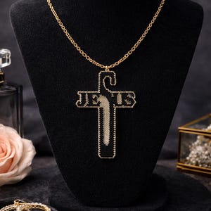 2 Peyote brick stitch pattern Cross of Jesus pendant - Delica Miyuki 11/0 - Tutorial pdf 1518