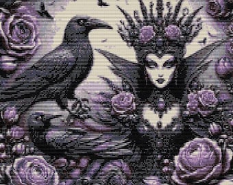 2 Peyote and Loom Patterns - Gothic Art / Tapestry - 18 colors - Delica Miyuki 11/0 - Pattern 2198 Tutorial pdf