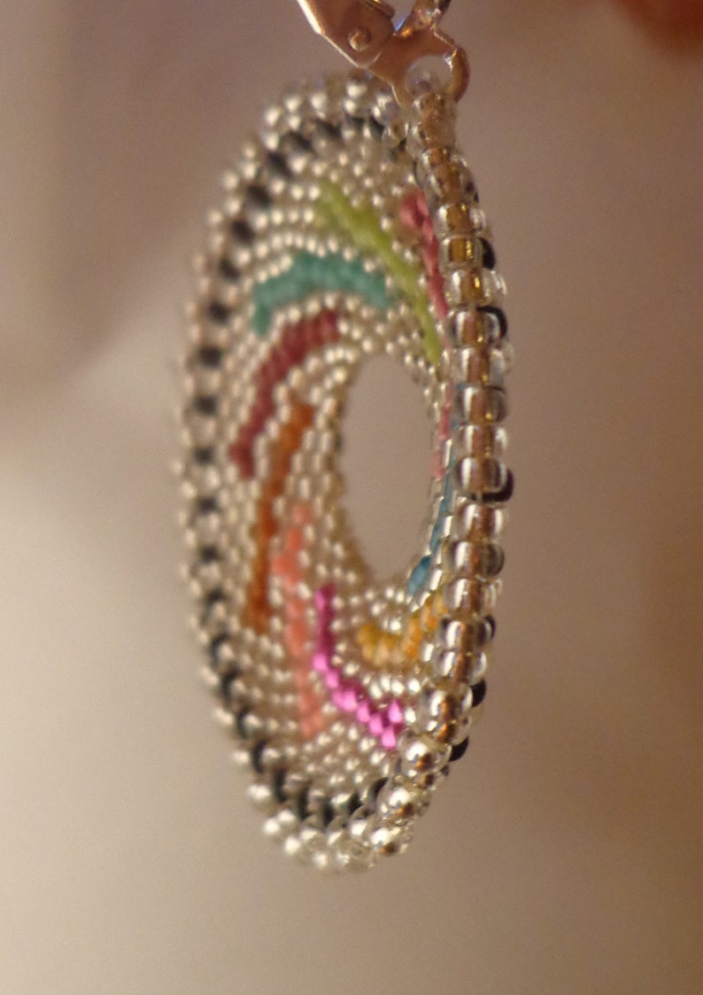 Tutorial Earrings Pinwheels Technical Circular Peyote - Etsy