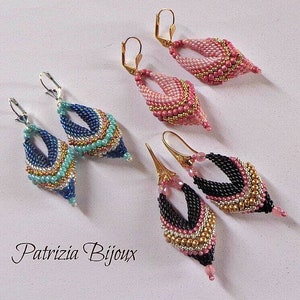 &quot;Stella Sirio&quot; Pendant Earrings Tutorial - Peyote Technique with Rocailles and Delica Miyuki Tutorial pdf