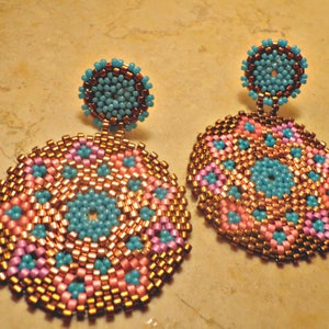 Tutorial &quot;Summer Afternoons&quot; Pendant Earrings - Peyote Technique Rocailles and Delica Miyuki Tutorial pdf