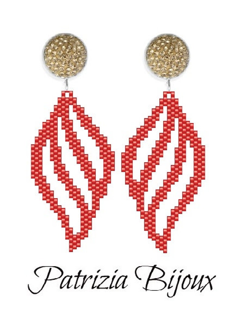 Pattern Peyote Brick Stitch Earrings Lifes 878 Tutorial Etsy