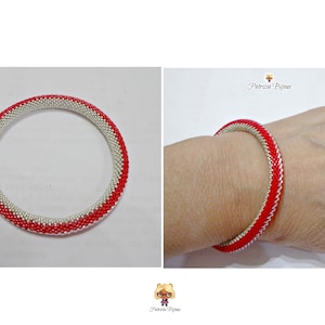 Peyote bracelet pattern mod. Bangle - Peyote with Delica Miyuki 11/0 - Pattern 1129 Tutorial pdf - Gift for Christmas Idea
