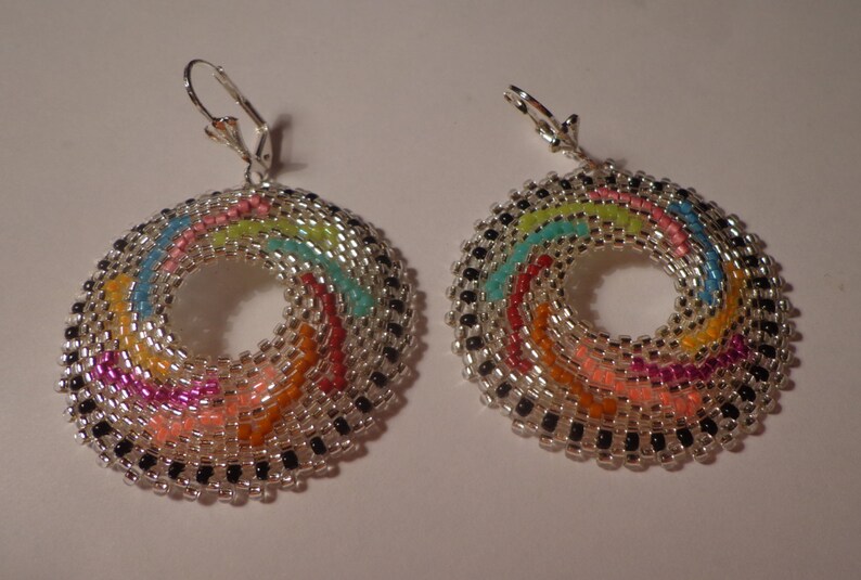 Tutorial Earrings Pinwheels Technical Circular Peyote - Etsy