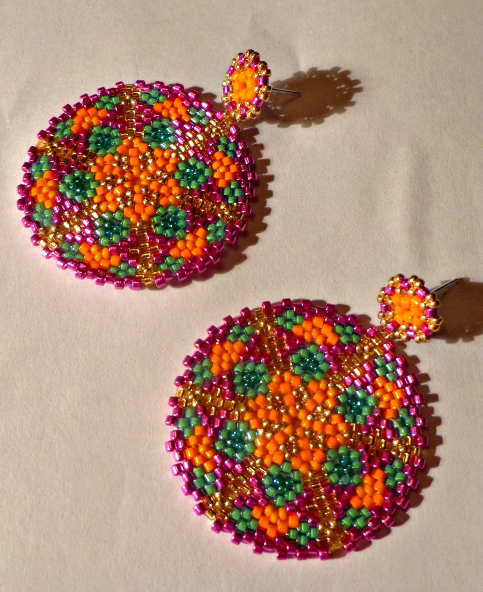 Namana Orecchini Pendenti Mandala In Filigrana Con Zirconi – Placcati Oro Rosa, 34 Mm, Regalo In Scatola