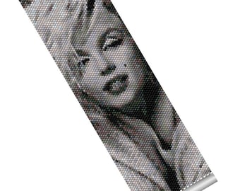 Peyote bracelet pattern, odd count, peyote pattern, stitch pattern, pdf file, pdf pattern Marilyn Monroe 439 Tutorial pdf