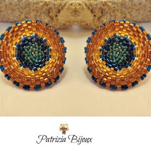 Ancient Rome Medal Earrings Tutorial - Circular Peyote Technique with Rocailles 15/0 - Delica Miyuki 11/0 and 10/0 Tutorial pdf 1284