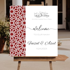 Nikah Decor, Muslim Wedding, Moorish Pattern, Digital Download, And We Created You In Pairs