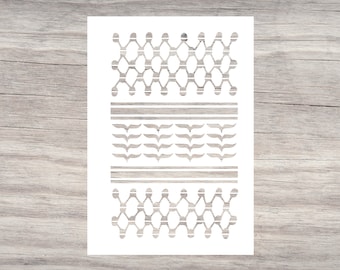 Plantilla de Kufeya Palestina - Plantilla reutilizable para manualidades - Oriente Medio - Arte árabe