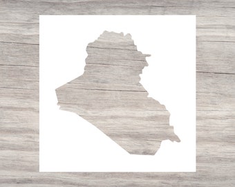 Iraq Map Stencil| Reusable Craft Stencil Of Iraq| Arab| Arabic Art