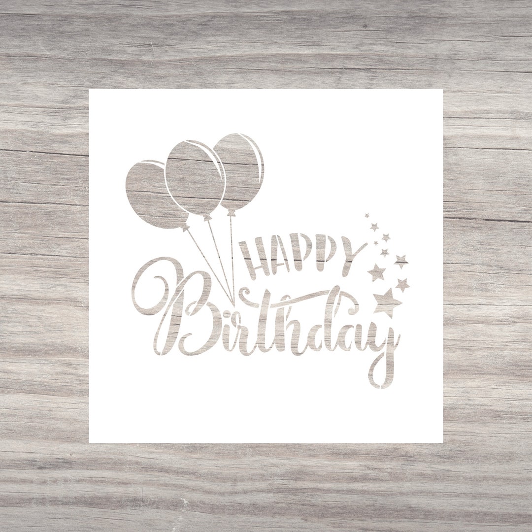 Happy Birthday Stencil-craft Stencil-birthday Sign Stencil-reusable DIY ...