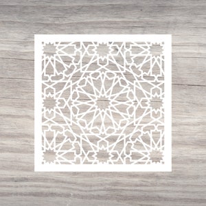 Moorish Tile Stencil-Moroccan Reusable Stencil for Painting-Islamic Pattern-Stencils For Art