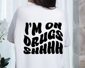 T-shirt épais unisexe teint en pièce, t-shirt aux couleurs confortables, chemises de festival, chemise drôle de drogue, chemise psychédélique, tenue rave