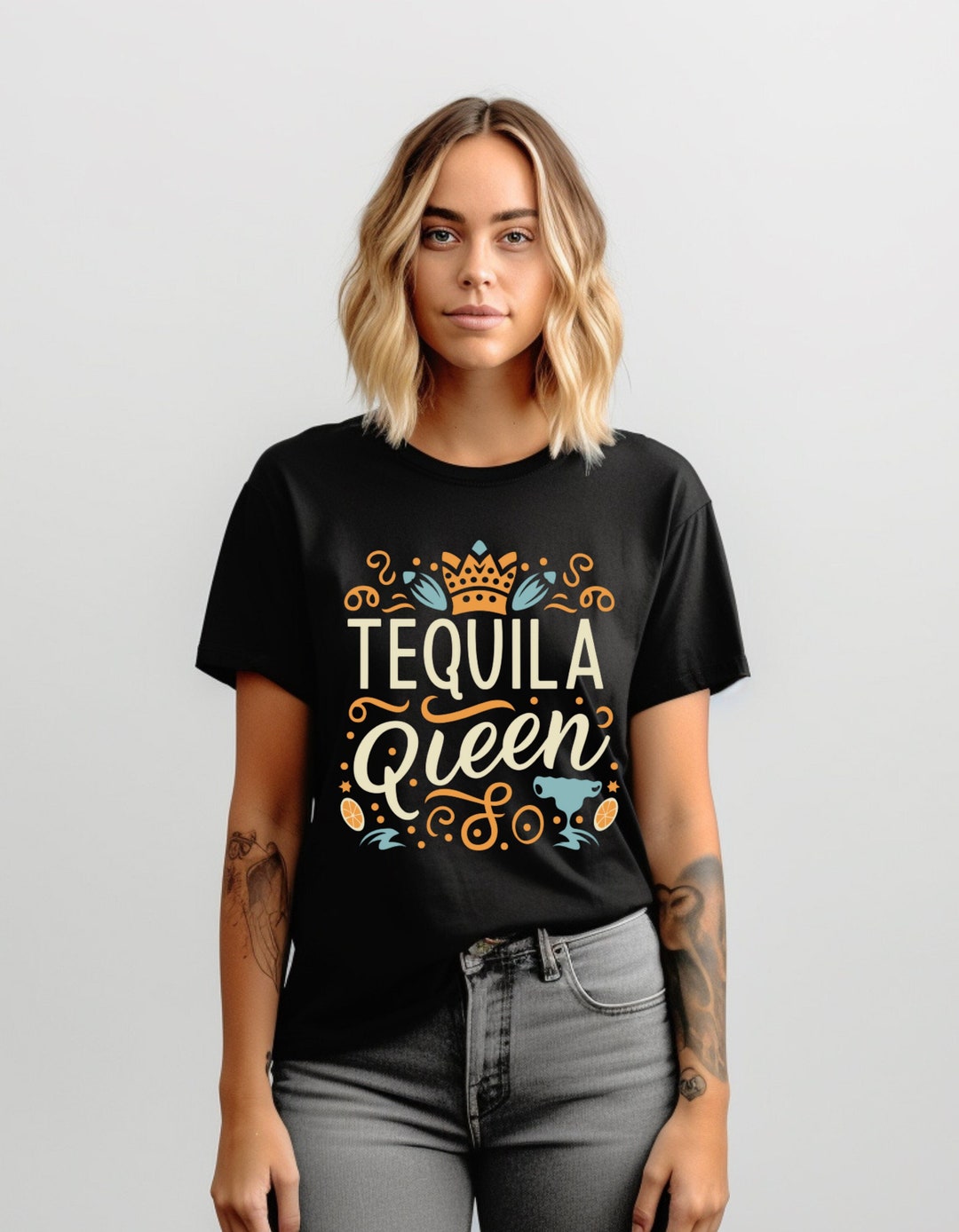 Tequila Queen Statement Tshirt Rule the Party in Style for Etsy