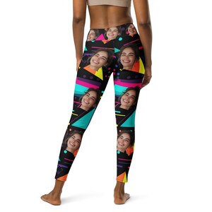 Custom Bachelorette Yoga Leggings, Custom Image Leggings for her, Personalized Photo Pants, Custom Rave Legging Funny Bachelorette Yoga pant