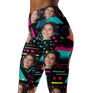 Custom Bachelorette Yoga Leggings, Custom Image Leggings for her, Personalized Photo Pants, Custom Rave Legging Funny Bachelorette Yoga pant