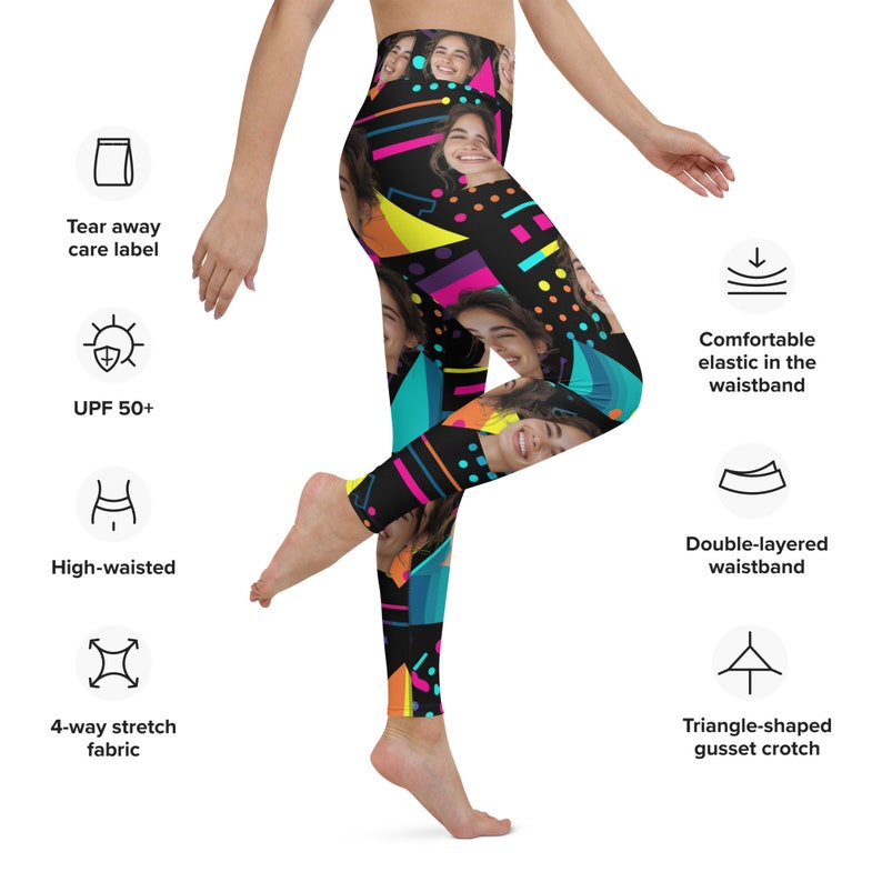 Custom Bachelorette Yoga Leggings, Custom Image Leggings for her, Personalized Photo Pants, Custom Rave Legging Funny Bachelorette Yoga pant