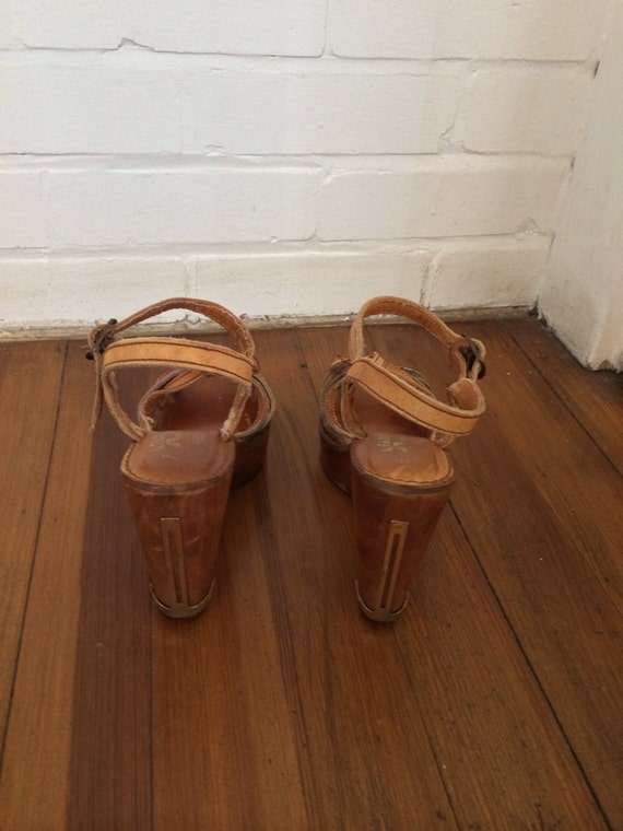 Vintage Leather Fanfare Shoes Size 7 - image 5